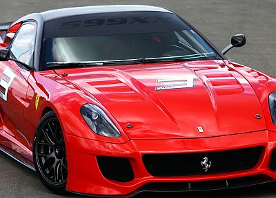 красный цвет, автомобили, суперкары, Ferrari 599XX, гоночные автомобили - похожие обои для рабочего стола