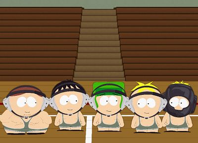 South Park, борьба, Эрик Картман, Стэн Марш, Кенни Маккормик, Кайл Брофловски, Баттерс Stotch - обои на рабочий стол