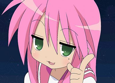 Счастливая Звезда (Лаки Стар), школьная форма, розовые волосы, Izumi Konata - похожие обои для рабочего стола