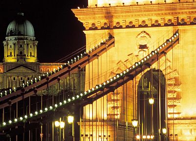 Венгрия, Будапешт, цепной мост - обои на рабочий стол