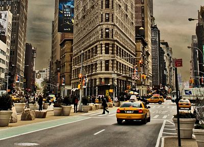 города, желтый цвет, здания, Нью-Йорк, Фуллер Строительство - обои на рабочий стол
