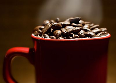 кофе в зернах, кофейные чашки - случайные обои для рабочего стола