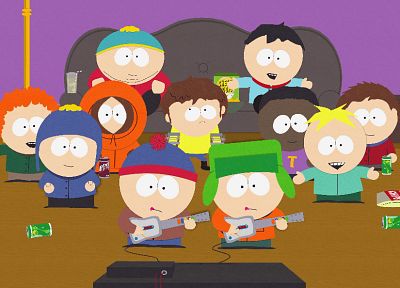 South Park, Эрик Картман, Стэн Марш, Guitar Hero, Кенни Маккормик, Кайл Брофловски, Баттерс Stotch - случайные обои для рабочего стола