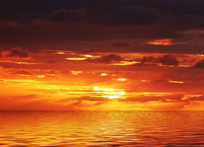 закат, облака, Солнце, море - похожие обои для рабочего стола