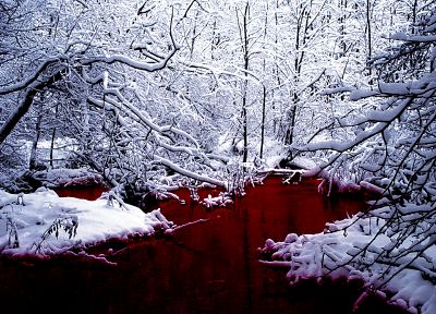 снег, кровь, озера - похожие обои для рабочего стола