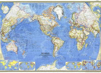 National Geographic, карты, карта мира - обои на рабочий стол