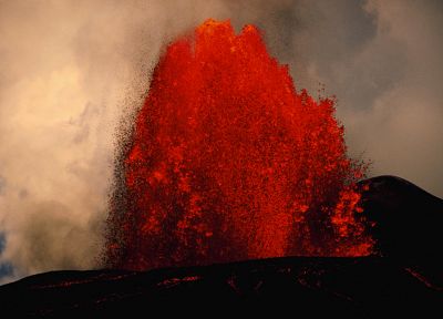 вулканы, лава, извержение - обои на рабочий стол