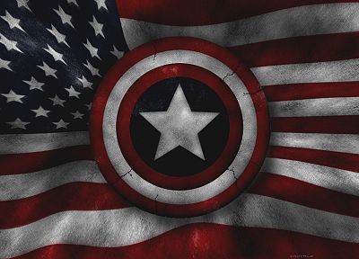 Капитан Америка, Марвел комиксы, Американский флаг - случайные обои для рабочего стола