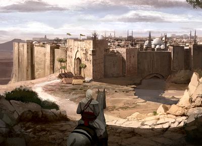 Assassins Creed, пустыня, города, Арабская - случайные обои для рабочего стола