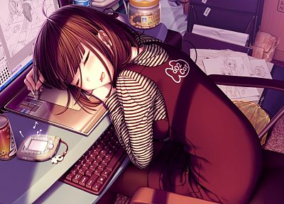 рекурсивный, спальный, Sayori Neko Работы, аниме девушки, Оекаки Musume - случайные обои для рабочего стола