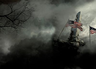 солдаты, Fallout 3, монумент Вашингтона - случайные обои для рабочего стола