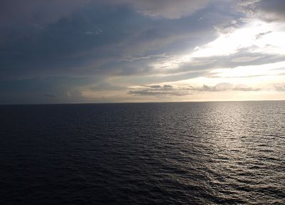 вода, океан, облака, природа, карибский, небо, море - оригинальные обои рабочего стола