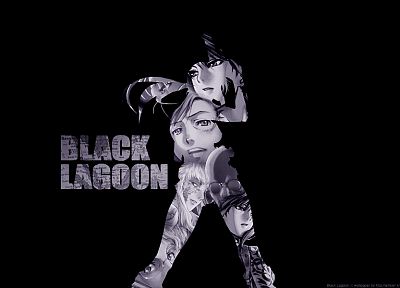 Black Lagoon, Revy, простой фон - обои на рабочий стол