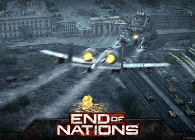 самолет, война, танки, А-10 Thunderbolt II, Конец Наций - случайные обои для рабочего стола