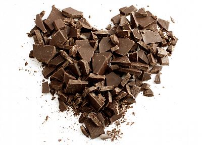 шоколад, еда, сладости ( конфеты ), сердца - обои на рабочий стол