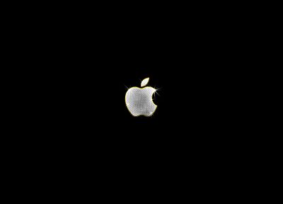 Эппл (Apple), макинтош, логотипы, темный фон - обои на рабочий стол