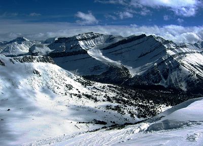 горы, природа, снег, ледник - оригинальные обои рабочего стола