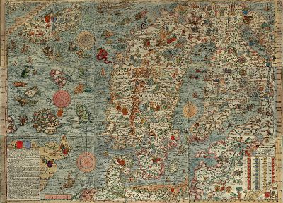 карты, средневековый - оригинальные обои рабочего стола