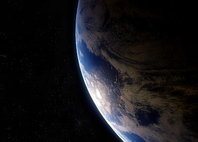 космическое пространство, планеты, Земля - оригинальные обои рабочего стола