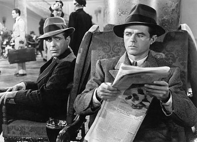 Хамфри Богарт, оттенки серого, монохромный, газеты, Мальтийский сокол - случайные обои для рабочего стола