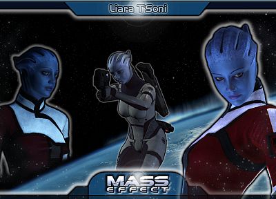 видеоигры, Mass Effect, Лиара TSoni - копия обоев рабочего стола