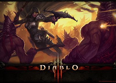 видеоигры, Фэнтази, Demon Hunter, Blizzard Entertainment, Diablo III - копия обоев рабочего стола