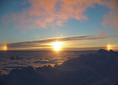 восход, пейзажи, природа, снег, арктический - копия обоев рабочего стола