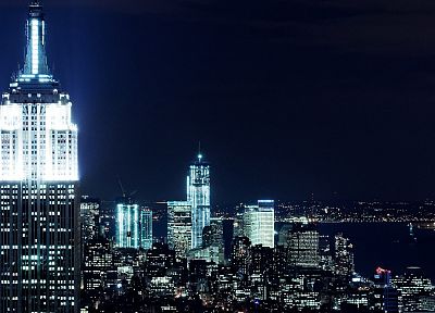 города, ночь, Нью-Йорк - копия обоев рабочего стола