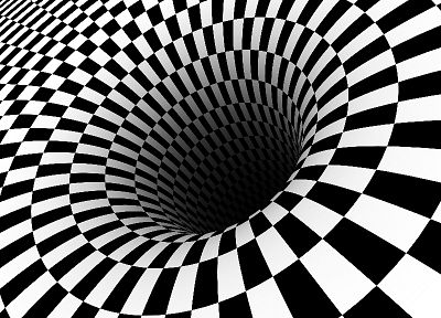 черная дыра, клетчатый, вихревой, оптические иллюзии - случайные обои для рабочего стола