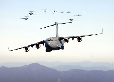 самолет, военный, грузовых самолетов, C- 17 Globemaster - похожие обои для рабочего стола