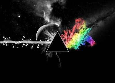 абстракции, космическое пространство, Pink Floyd, The Dark Side Of The Moon - оригинальные обои рабочего стола