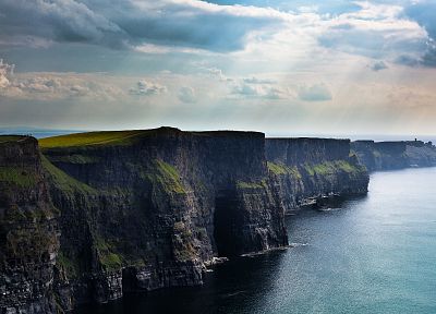 побережье, скалы, Ирландия, Мохер - копия обоев рабочего стола