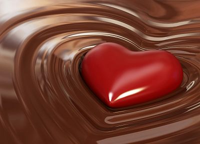 шоколад, еда, сладости ( конфеты ), сердца - обои на рабочий стол