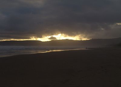 закат, облака, песок, пляжи - оригинальные обои рабочего стола
