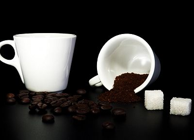 кофе, чашки, объекты, темный фон - копия обоев рабочего стола