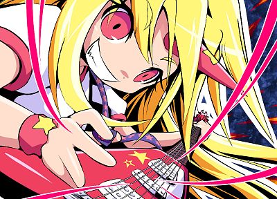 видеоигры, Тохо, музыка, Oni, гитары, Hoshiguma Yuugi, аниме девушки - случайные обои для рабочего стола