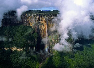 облака, пейзажи, Венесуэла, водопады - обои на рабочий стол