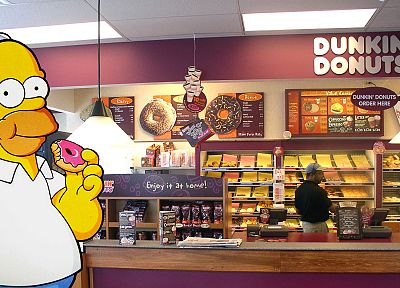 Гомер Симпсон, пончики, Симпсоны, Dunkin 'Donuts - похожие обои для рабочего стола