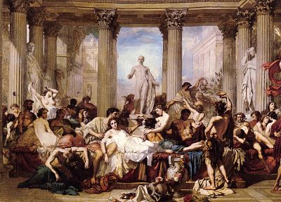 картины, классический, Томас Couture, Римляне в упадок империи - случайные обои для рабочего стола