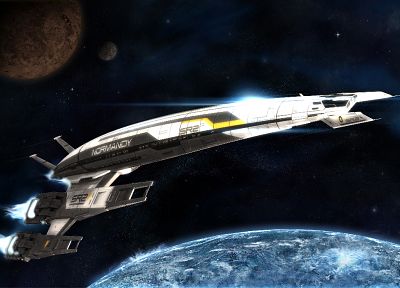 космические корабли, Масс Эффект 2, транспортные средства, Mass Effect Нормандия - оригинальные обои рабочего стола