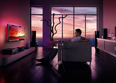 телевидение, диван, домой, интерьер - копия обоев рабочего стола