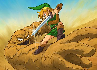 Линк, борьба, Легенда о Zelda - обои на рабочий стол