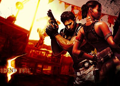 видеоигры, Resident Evil, Крис Редфилд, Шева Аломар - случайные обои для рабочего стола