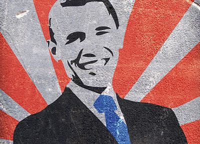 Барак Обама, Grafiti - копия обоев рабочего стола