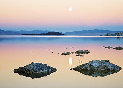 природа, скалы, Калифорния, озера, Mono Lake - случайные обои для рабочего стола