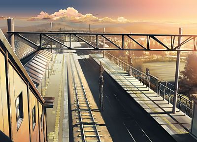 Макото Синкай, вокзалы, Место Обещали в наших ранних дней - похожие обои для рабочего стола