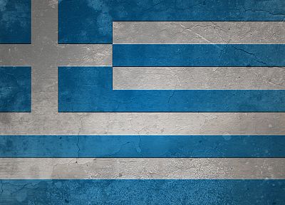 гранж, флаги, Греция - обои на рабочий стол