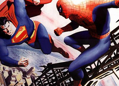 DC Comics, Человек-паук, супермен, Марвел комиксы - копия обоев рабочего стола