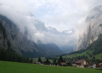 горы, пейзажи, Швейцария, Lauterbrunnen - обои на рабочий стол