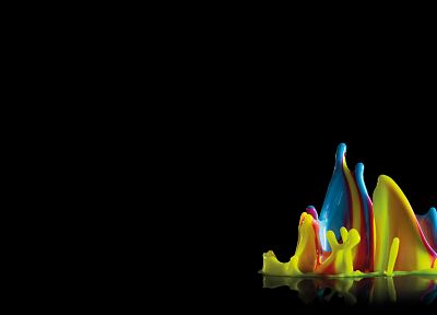 абстракции, многоцветный, жидкость, радуга, цифровое искусство, брызги - случайные обои для рабочего стола